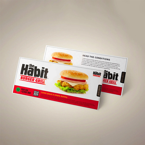 Carnet <span class=keywords><strong>de</strong></span> bons <span class=keywords><strong>de</strong></span> réduction personnalisés Prix imprimé sur papier offset ou carton Matériau en papier <span class=keywords><strong>de</strong></span> qualité - Product Image 1