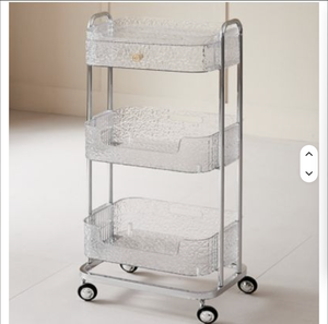 Carrito de Salón Transparente Profesional en Oferta, Estante de Almacenamiento Móvil de Alta Calidad para Salones de Belleza, Almacenamiento Conveniente para Peluquerías - Product Image 4
