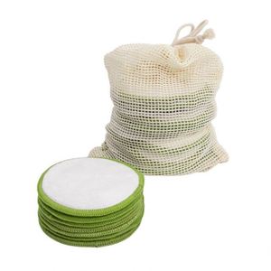 Disques démaquillants réutilisables en coton double couche avec emballage en tube en papier, écologiques, zéro déchet, pour les soins de la peau - Product Image 4