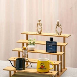 Solid wood succulent plant stand, <b>small</b> flower stand, trapezoidal display <b>shelf</b>, flower rack, balcony <b>shelf</b>, desktop toy - Product Image 1
