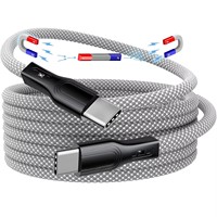 Câble USB magnétique puissant 1M 60W Type C vers Type C, câbles de charge rapide pour téléphone portable, câble d'alimentation USB C