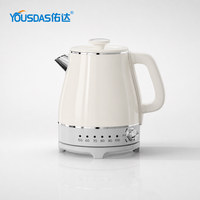 Bouilloire électrique automatique en acier inoxydable à commande mécanique 1500W avec thermomètre, 1,8L, vente en gros