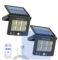 Applique murale solaire à LED pour jardin PIR Motion Sensing New Folding Angle Adjustment Waterproof Charging Remote Control IP65 Plastic LED Lights