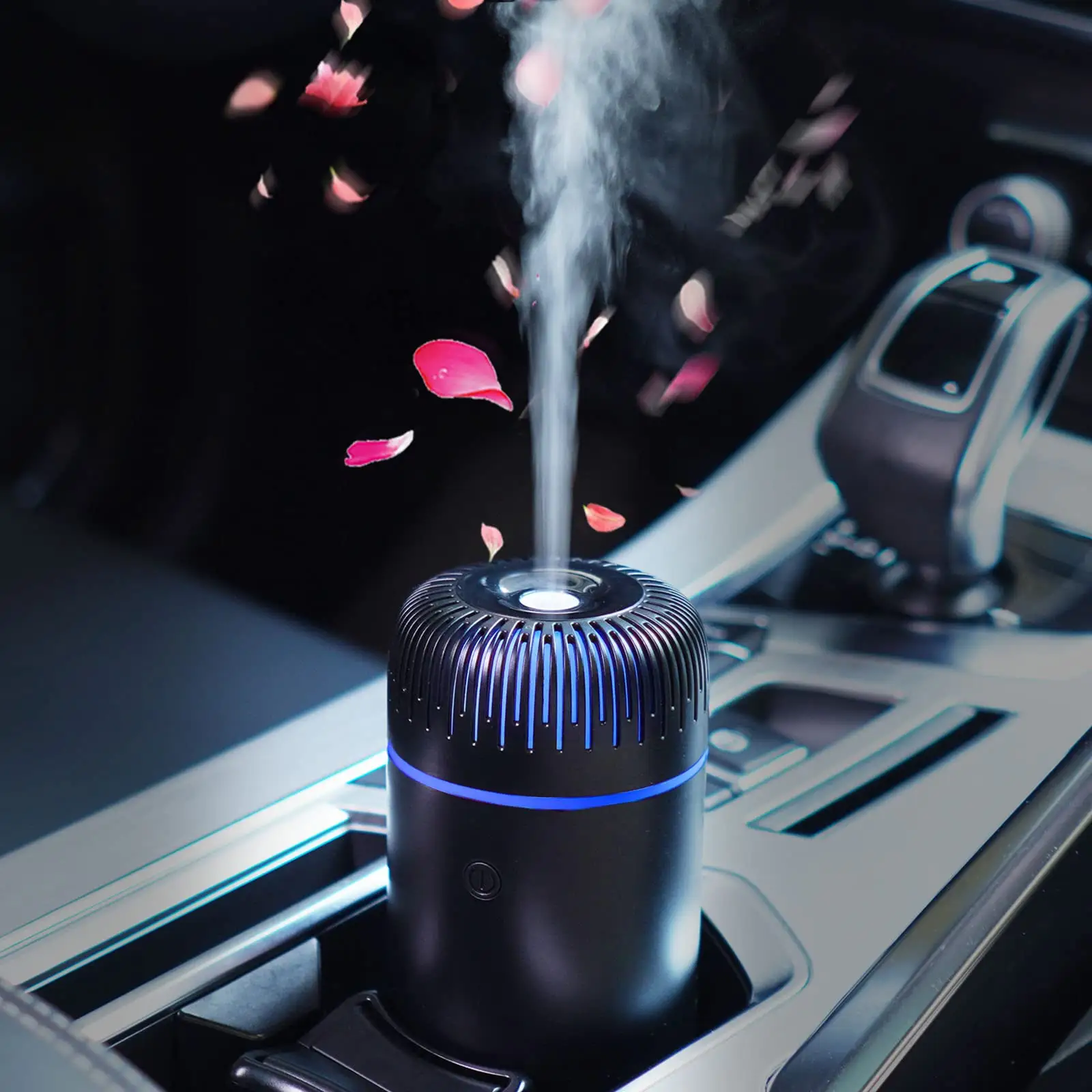 車の加湿器アロマセラピーエッセンシャルオイルディフューザー車の芳香剤ディフューザーUSBクールミストミニポータブルディフューザー