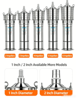 Pompe submersible multi-étages en acier inoxydable, pompe à eau haute pression, pompe centrifuge, pompe de surpression, pompe à vide 2HP 4HP