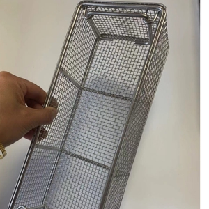Cesta de almacenamiento de malla de alambre tejido 330 de acero inoxidable para quemar horno eléctrico plegable de 1mm de diámetro - Product Image 1