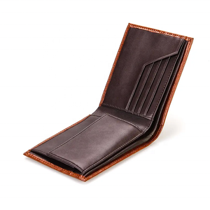 China Supply Handmade Genuine Leather <strong>Wallet</strong> for Men Color <strong>Matching</strong> <strong>Wallet</strong> Leather Case - Product Image 4