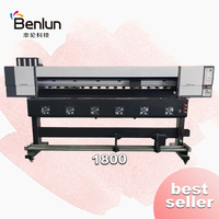 Impresora Eco Solvent 1800 de rollo a rollo de un solo cabezal para publicidad con tinta Eco Solvent, impresora de pancartas de un solo cabezal