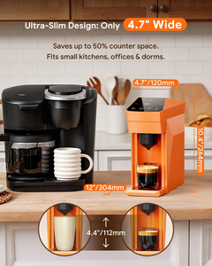 เครื่องชงกาแฟเอสเพรสโซแบบดิจิตอลอัตโนมัติเต็มรูปแบบ 110V ใช้ไฟฟ้า 4in1 รองรับแคปซูล Nes Dg KCapsules และกาแฟบด พร้อมหน้าจอแสดงผล LED - Product Image 3