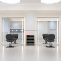 Miroir de Salon de Coiffure Professionnel en Alliage d'Aluminium avec Éclairage LED – Mobilier et Équipement Commercial pour Barbiers et Coiffeurs – Vente en Gros