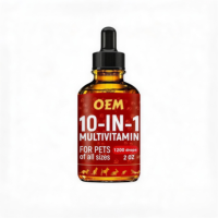 Gouttes multivitaminées 10-en-1 recommandées par les vétérinaires pour tous les animaux de compagnie, petits animaux et animaux exotiques, pour le soutien des os, des dents, de la peau, du pelage et du système immunitaire