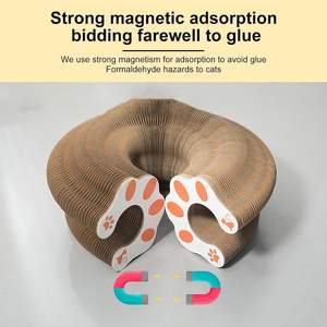 Interactive Magic Foldable fisarmonica graffiatore materiale di carta durevole palla campana Set interattivo magico organo gatto intelligente palla - Product Image 6