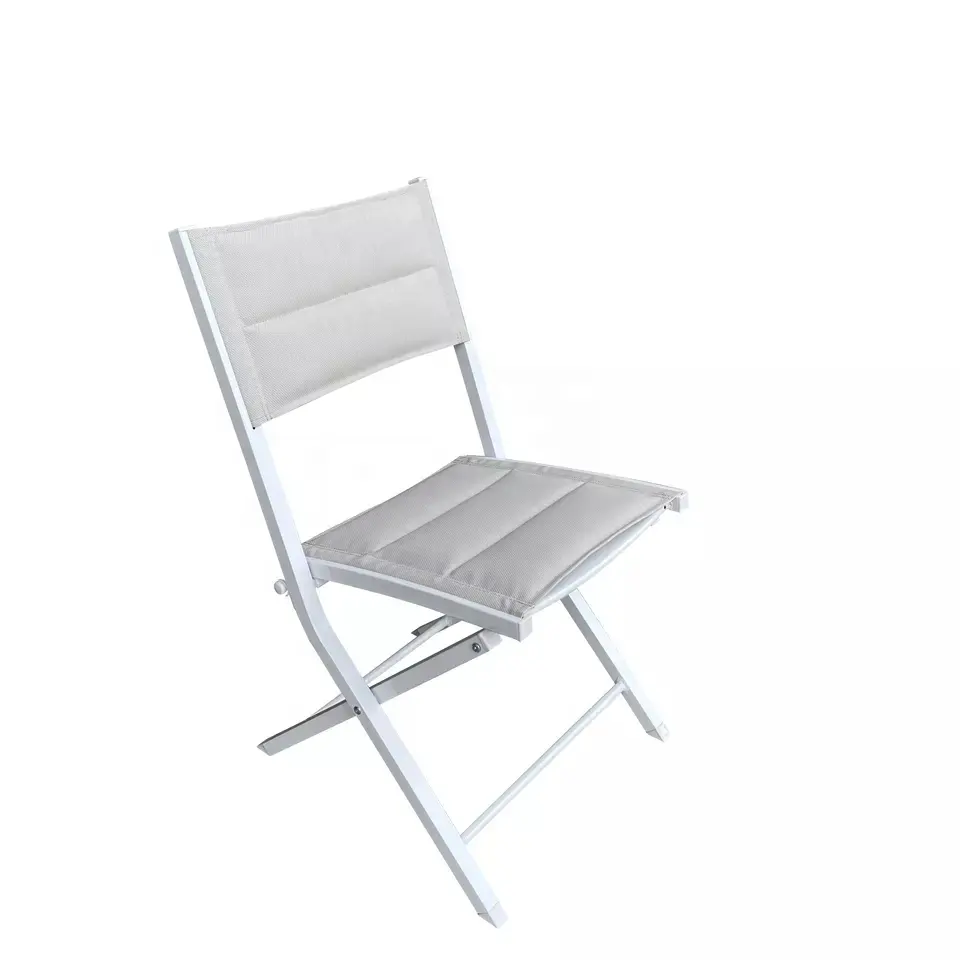 Cadeira de estilingue dobrável para café e balcão de alumínio para jardim ao ar livre