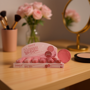 Fard à joues crème Saniye mat 15g, teinte rose, haute pigmentation, maquillage pour le visage, poudre pressée R1305, taille standard - Product Image 2