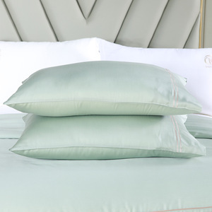 Qin Yue Home Textiles Lyocell <b>Bedding</b> <b>Set</b> 1.5m Bed Solid Color Minimalist Eco-Friendly Four-Piece <b>Set</b> - Product Image 1