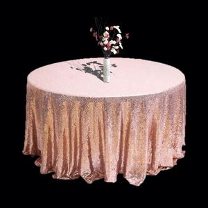 Birthday Elegant Sequin <b>Table</b> Cloth Round Party Wedding Banquet Polyester White <b>Table</b> <b>Cover</b> Tablecloth for Event - Product Image 5