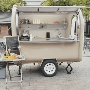 Kiosque de chariots de restauration rapide mobile extérieur standard de l'Australie, chariots de vente de crème glacée de popsicle camion de remorque de nourriture de hot-dog à vendre
