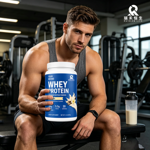 Poudre de concentré de protéines de lactosérum saveur vanille, 24 g de protéines par dose, faible en gras, faible en glucides, complément alimentaire post-entraînement - Product Image 4