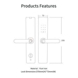 WiFi Tuya App Smart Door <b>Lock</b> Fingerprint Key Handle Digital Password for Aluminum/Wood Doors - Product Image 6