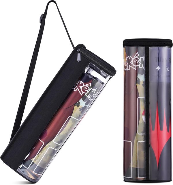 Custom Playmat Tube Fits For 14'' or 15'' Playmat Case Compatible with TCG/MTG Playmats-Playmat Storage Bag Organizer Pouch