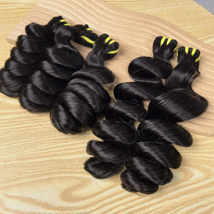 Bán Buôn Đôi Rút Ra Loose Sóng Lớp Biểu Bì Phù Hợp Tóc Chưa Qua Chế Biến Trinh Nữ Chồn Brazil Con Người Tóc Dệt Tóc Thô Bó - Product Image 2