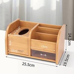 Caja de Almacenamiento de Papel Tisú de Gran Capacidad, Ecológica, Minimalista, Brillante, de Madera, para Escritorio, Oficina, Hogar - Product Image 4