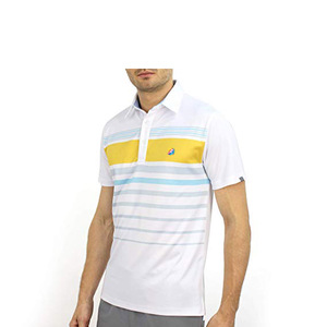 Chemise de golf pour homme, blanche, respirante, grande taille, design uni - Tissu en polyester/coton polaire de haute qualité, col en V, manches courtes, séchage rapide - Product Image 5