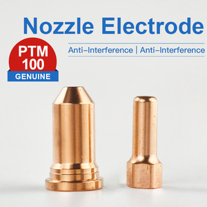 PT-100 làm mát bằng không khí CNC <span class=keywords><strong>Torch</strong></span> phần đồng Plasma vòi phun tay cầm <span class=keywords><strong>Torch</strong></span> vòi phun thay thế máy cắt tương thích - Product Image 5