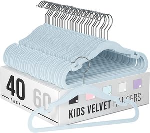 Appendiabiti all'ingrosso Lavinia nero bianco Non antiscivolo spazio di risparmio di plastica floccante per bambini appendiabiti in velluto appendiabiti - Product Image 6