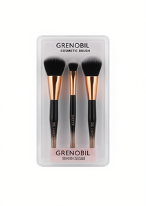 Grenobil Cosmetic <b>Brush</b> Set 3pcs Synthetic Hair Makeup <b>Brushes</b> For Face Application - Product Image 1