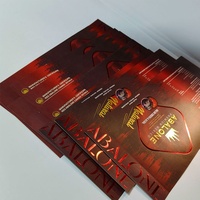 Autocollants personnalisés en feuille d'or rouge avec estampage à chaud UV pour l'emballage de bouteilles de cosmétiques et d'aliments