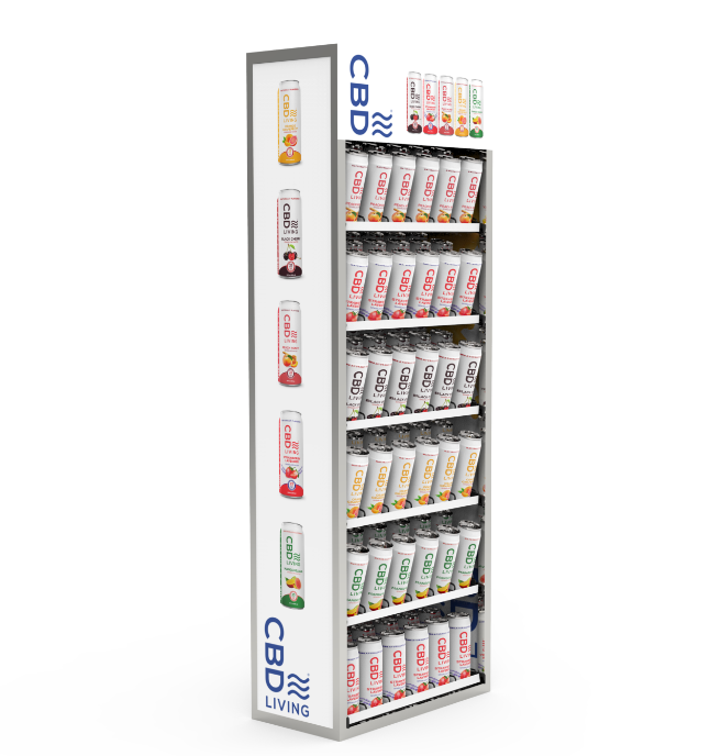 Storage Canned Shelf Rack Stackable Can Display Organizer Kitchen Metal Chrome Bottle Beverage Dispenser Rack for Retail Sh — view 2