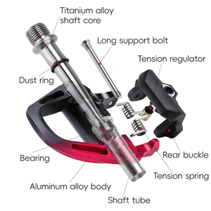 Pedal de bloqueo de bicicleta de <span class=keywords><strong>carretera</strong></span> de aleación de aluminio WEST BIKING, piezas de bicicleta, eje de titanio <span class=keywords><strong>SPD</strong></span> con placa de bloqueo, Pedal de bicicleta autoblocante - Product Image 3
