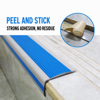 Protection d'angle en PVC antidérapant en forme de L pour escalier, bande de seuil moulée, garniture de bord de marche antidérapante