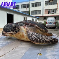 Modèle de tortue de mer géante gonflable de 4 m pour aquarium et parc marin, ballon animal marin