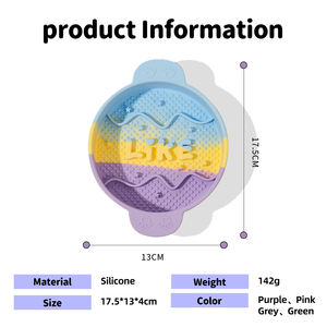 Nuevo Tazón de Silicona para Mascotas, Colorido, de Grado Alimenticio, Antiderrames, Antideslizante, Anti-ahogo, Fácil de Limpiar, Tazón de Alimentación Lenta de Silicona para Perros y Gatos - Product Image 2