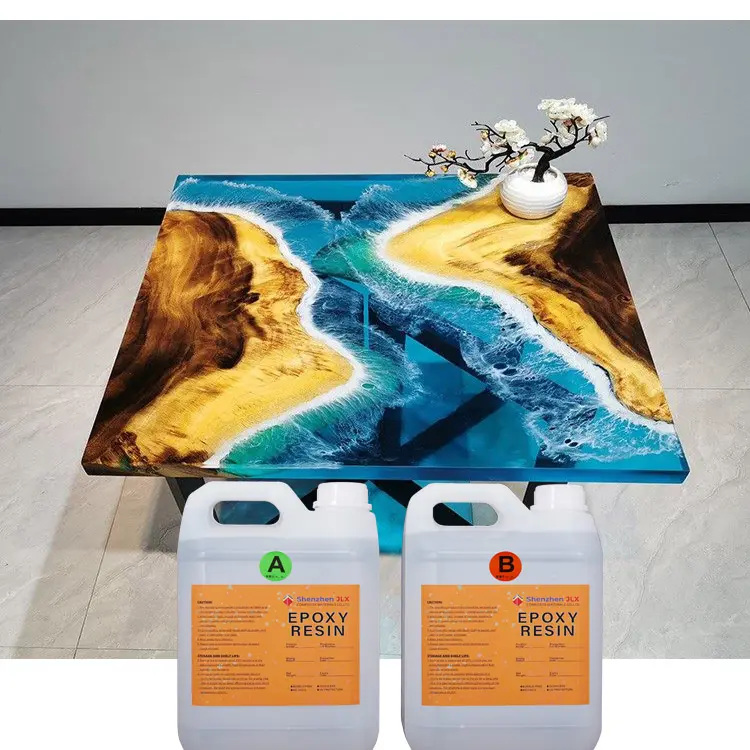 Factory High Clear Crystal Epoxy Resin AB Glue Deep Pour Resin Wood River Table Resin