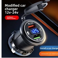 Chargeur de voiture USB double rapide QC 3.0, adaptateur de prise de courant 12V 24V