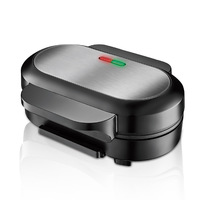 Machine à hamburgers électrique double plaque ronde antiadhésive pour petit-déjeuner, idéale pour faire des œufs, des galettes de bœuf et des sandwichs