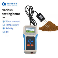 Testeur de sol numérique 6-en-1 Nouveau design pour l'humidité Température Salinité Conductivité PH Azote Potassium Jardin