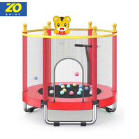 Trampolín Zoshine de 60" para Niños, 5 Pies, para Interior y Exterior, Mini Cama Elástica para Bebés y Niños Pequeños con Red de Seguridad y Canasta de Baloncesto
