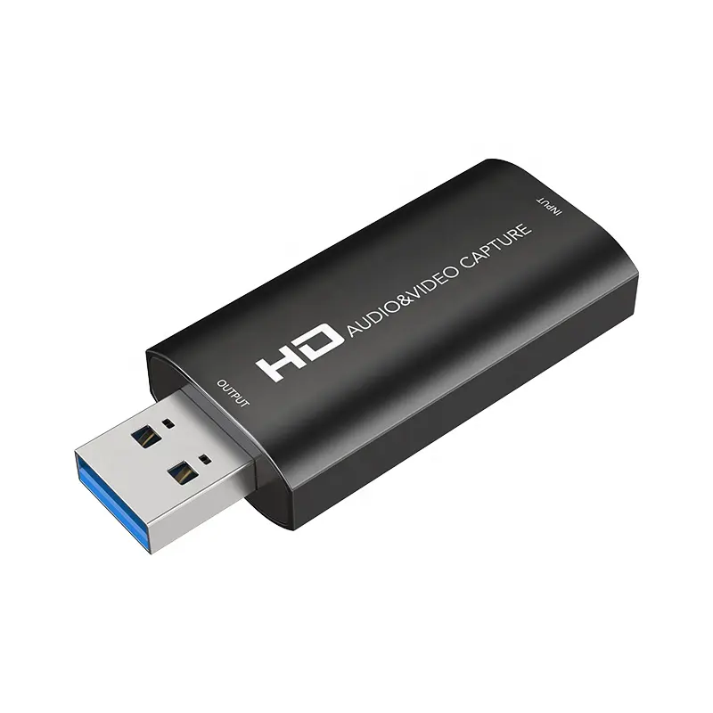 Kartu Capture Video HDTV 1920x1080 4K, HDTV ke USB 2.0 USB Video HDTV untuk Streaming langsung