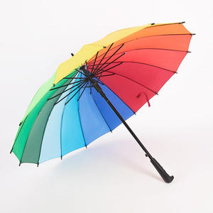 High Quality Rainbow <strong>Umbrella</strong> 16 Ribs 16 Colors <strong>Umbrellas</strong> Semi-Automatic <strong>Umbrella</strong>