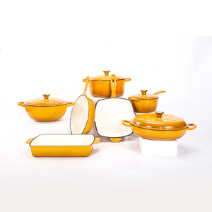 Juego <span class=keywords><strong>de</strong></span> Utensilios <span class=keywords><strong>de</strong></span> Cocina <span class=keywords><strong>de</strong></span> Hierro Fundido Esmaltado <span class=keywords><strong>de</strong></span> 11 Piezas/7 Ollas, Sartén Multifunción y Olla para Guisos para Uso Doméstico en <span class=keywords><strong>la</strong></span> Cocina - Product Image 5