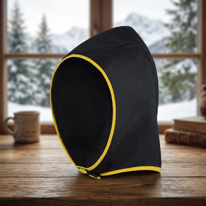Casque de soudage noir demi-visage à obscurcissement automatique, alimenté par batterie, isolation thermique, garniture jaune pour hommes - Product Image 5