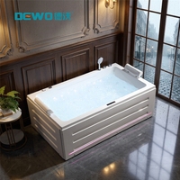 Elegante Bañera de Hidromasaje Independiente para 2 Personas con Ducha, Diseño de Cortina de Agua, para el Hogar