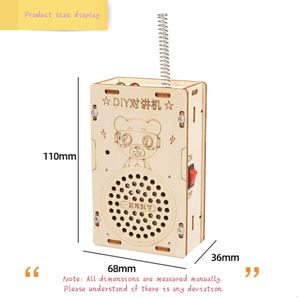 Walkie-talkie para niños, experimento científico, tecnología de <span class=keywords><strong>madera</strong></span> DIY, pequeña producción de 200 metros, juguete de paginación inalámbrica, juguetes de <span class=keywords><strong>madera</strong></span> - Product Image 2