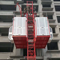 Monte-charge à crémaillère Tavol série SC pour la construction, à cage simple ou double, pour la construction de bâtiments