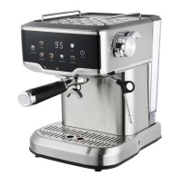 Machine à café expresso au design moderne + vapeur 20Bar Système de pompe ULKA Boîtier en acier inoxydable pour la durabilité