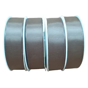 工厂设计师批发定制环保3毫米100毫米编织黑色涤纶罗缎丝带
